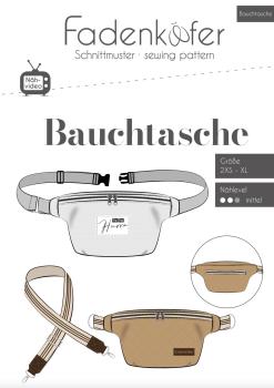 Papierschnittmuster - Bauchtasche, Fadenkäfer